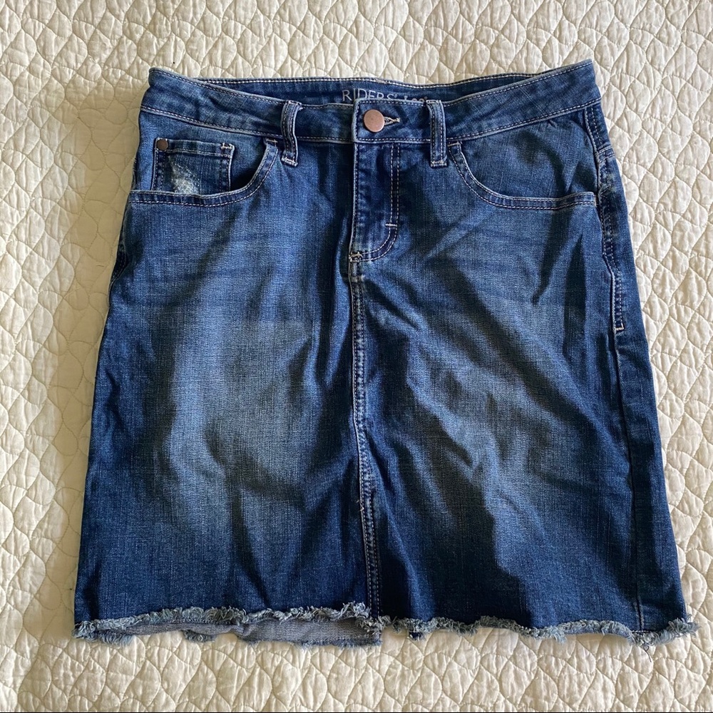 Lee Riders frayed denim skirt